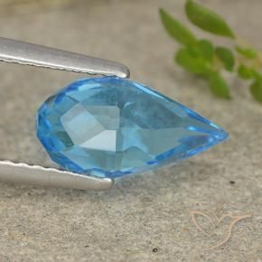 Topazio Blu svizzero naturale da 2.58 ct, Taglio briolette, VVS-VS