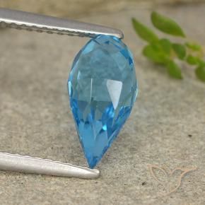 Topazio Blu svizzero naturale da 2.58 ct, Taglio briolette, VVS-VS