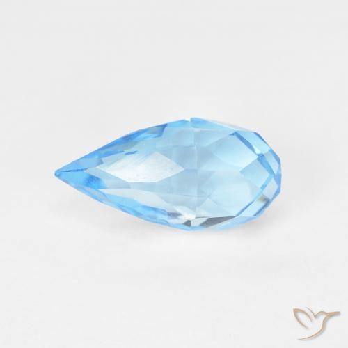 Topazio Blu svizzero naturale da 2.77 ct, Taglio briolette, VVS-VS