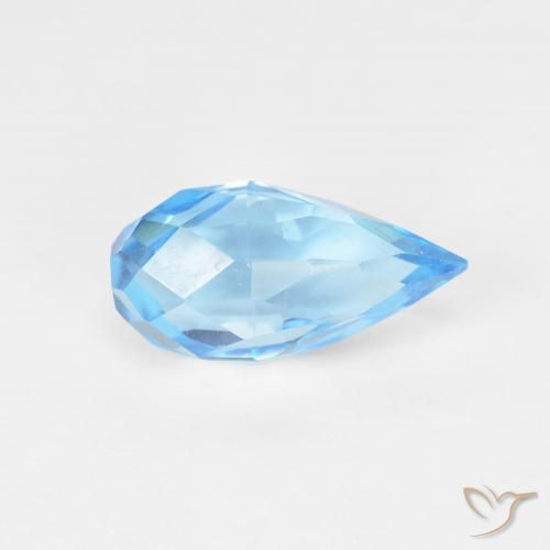 Topazio Blu svizzero naturale da 2.77 ct, Taglio briolette, VVS-VS