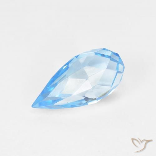 Topazio Blu svizzero naturale da 2.77 ct, Taglio briolette, VVS-VS
