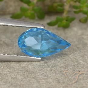 Topazio Blu svizzero naturale da 2.42 ct, Taglio briolette, VVS-VS