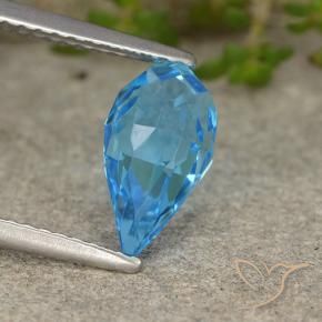 Topazio Blu svizzero naturale da 2.42 ct, Taglio briolette, VVS-VS