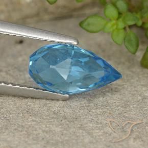 Topazio Blu svizzero naturale da 2.68 ct, Taglio briolette, VVS-VS