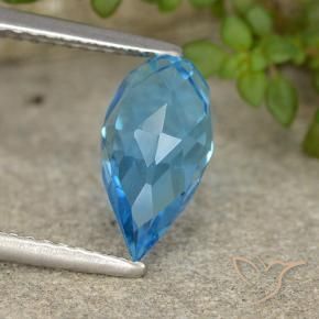 Topazio Blu svizzero naturale da 2.68 ct, Taglio briolette, VVS-VS