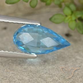 Topazio Blu svizzero naturale da 2.82 ct, Taglio briolette, VVS-VS