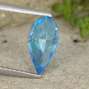 Topazio Blu svizzero naturale da 2.75 ct, Taglio briolette, VVS-VS