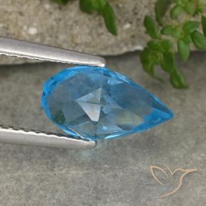 Topazio Blu svizzero naturale da 2.67 ct, Taglio briolette, VVS-VS