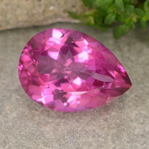 6.64ct Naturale Rosa hot Topazio, Forma a pera, VVS-VS