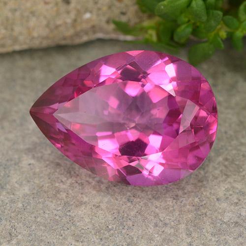 Topazio Rosa hot naturale da 6.64 ct, Forma a pera, VVS-VS