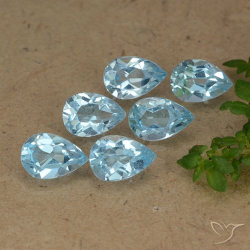 3.11ctw Naturale Celeste Topazio, Forma a pera, VVS-VS
