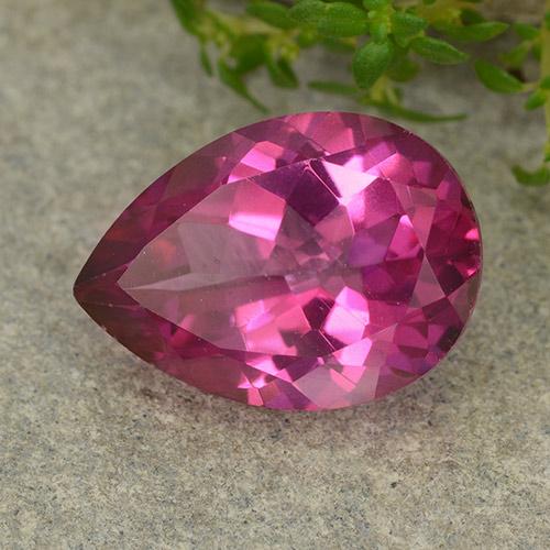 Topazio naturale rosa da 6,44 ct, taglio a pera, VVS-VS