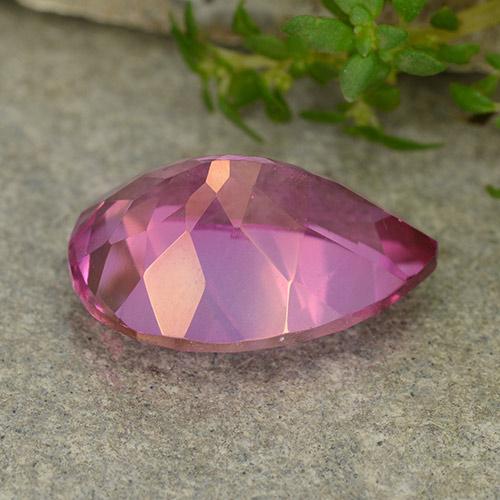 Topazio naturale rosa da 6,44 ct, taglio a pera, VVS-VS