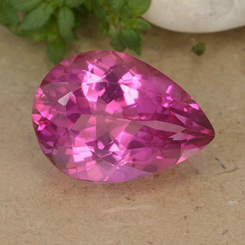 6.73ct Naturale Rosa medio-scuro Topazio, Forma a pera, VVS-VS