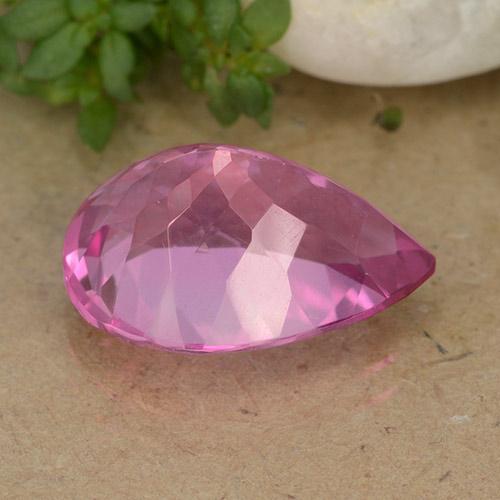 Topazio Rosa medio-scuro naturale da 6.73 ct, Forma a pera, VVS-VS