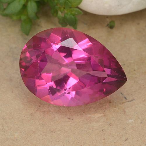6.20ct Naturale Rosa medio-scuro Topazio, Forma a pera, VVS-VS