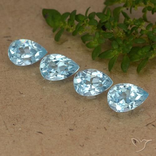 2.51ctw Naturale Blu svizzero Topazio, Forma a pera, VVS-VS