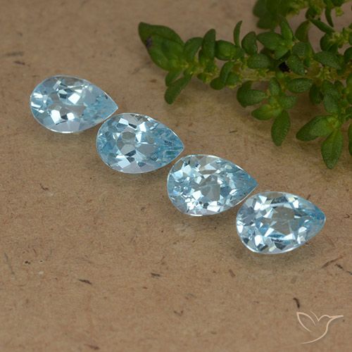 2.22ctw Naturale Blu svizzero Topazio, Forma a pera, VVS-VS