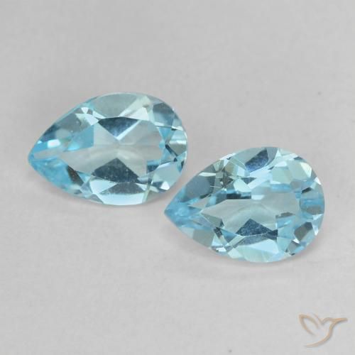 1.65ctw Naturale Celeste Topazio, Forma a pera, VVS-VS