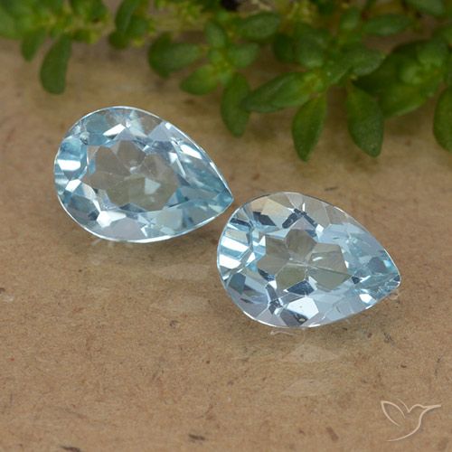 1.82ctw Naturale Celeste Topazio, Forma a pera, VVS-VS