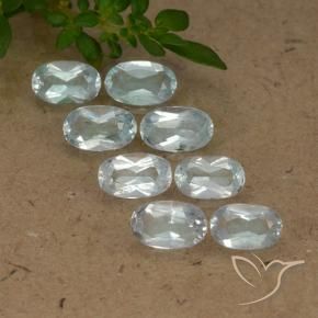 Gemme di Topazio Celeste naturale da 2.19 ct, Ovale, VS