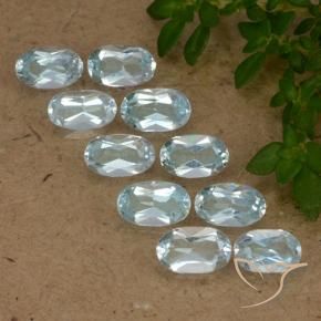 Gemme di Topazio Celeste naturale da 2.71 ct, Ovale, VS