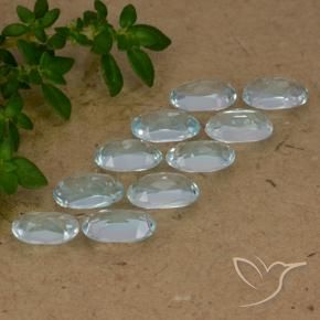 Gemme di Topazio Celeste naturale da 2.71 ct, Ovale, VS