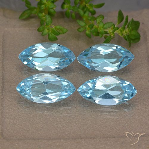 5.25ctw Naturale Blu svizzero Topazio, Taglio marquise, VVS-VS