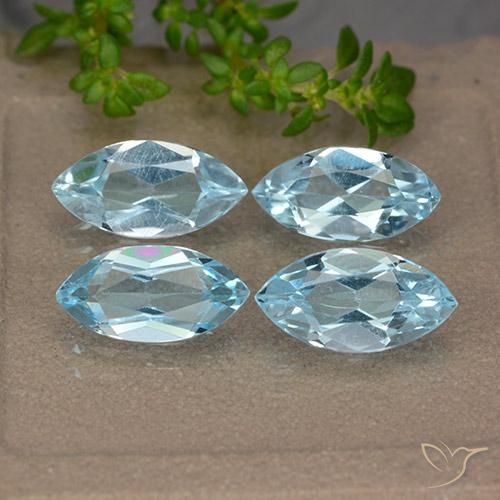 4.88ctw Naturale Celeste Topazio, Taglio marquise, VVS-VS