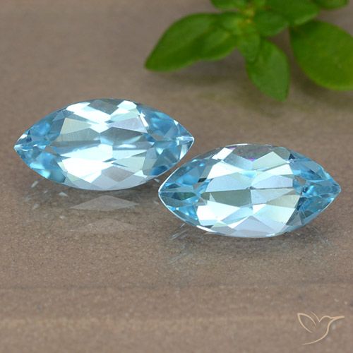 2.46ctw Naturale Blu svizzero Topazio, Taglio marquise, VVS-VS