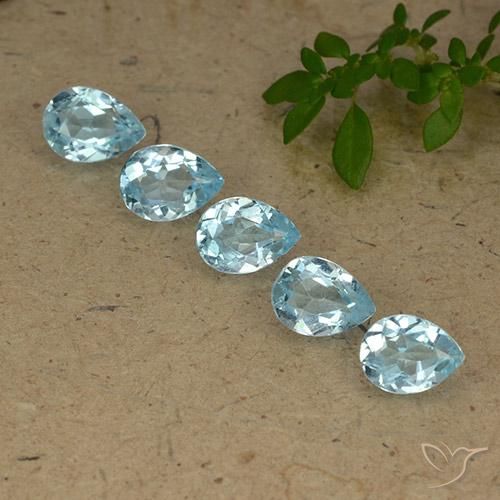 4.16ctw Naturale Blu svizzero Topazio, Forma a pera, VVS-VS
