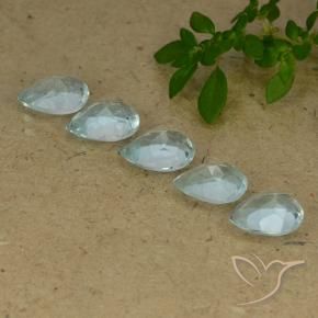 Gemme di Topazio Celeste naturale da 4.06 ct, Forma a pera, VVS-VS