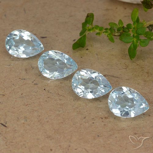 3.58ctw Naturale Celeste Topazio, Forma a pera, VVS-VS