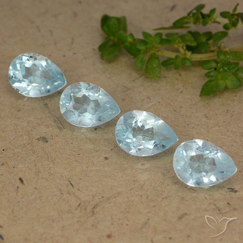 3.59ctw Naturale Celeste Topazio, Forma a pera, VVS-VS