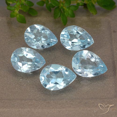 4.12ctw Naturale Celeste Topazio, Forma a pera, VVS-VS