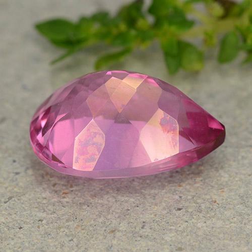 Topazio Rosa scuro naturale da 6.79 ct, Forma a pera, VVS-VS