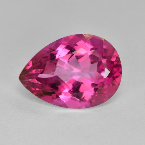 6.76ct Naturale Rosa hot Topazio, Forma a pera, VVS-VS