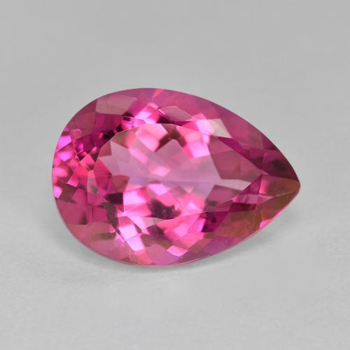 Topazio Rosa hot naturale da 6.76 ct, Forma a pera, VVS-VS