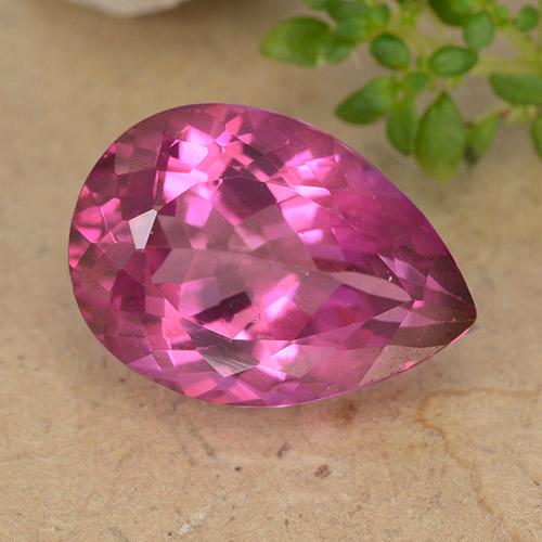 6.77ct Naturale Rosa hot Topazio, Forma a pera, VVS-VS