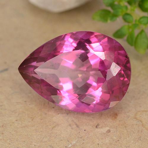 Topazio Rosa hot naturale da 6.77 ct, Forma a pera, VVS-VS