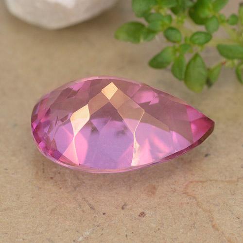 Topazio Rosa hot naturale da 6.77 ct, Forma a pera, VVS-VS