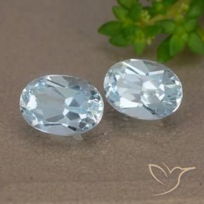 Gemme di Topazio Celeste naturale da 2.11 ct, Ovale, VVS-VS