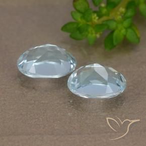 Gemme di Topazio Celeste naturale da 2.11 ct, Ovale, VVS-VS