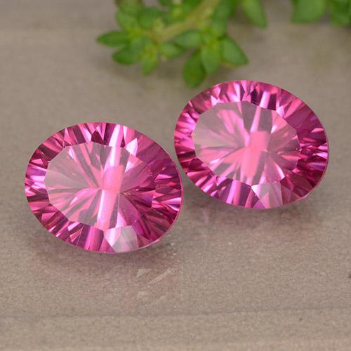 Gemme di Topazio Rosa medio-scuro naturale da 6.02 ct, Ovale, VS