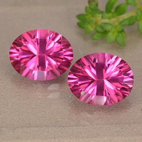 6.30ctw Naturale Rosa medio-scuro Topazio, Ovale, VS