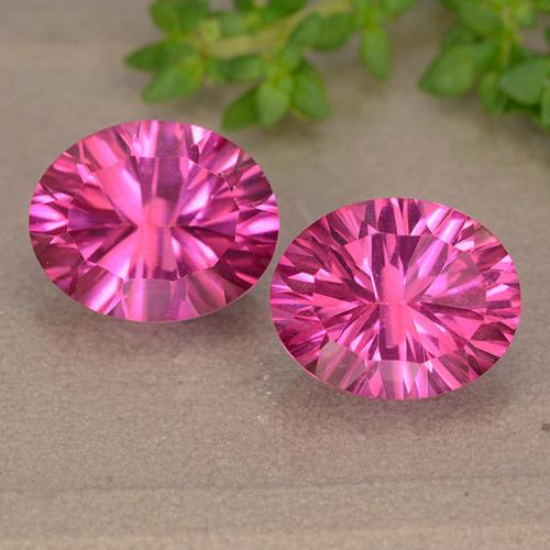Topazio naturale rosa da 6,13 ct, taglio ovale, VS
