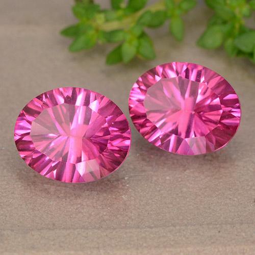 Topazio naturale rosa da 6,13 ct, taglio ovale, VS