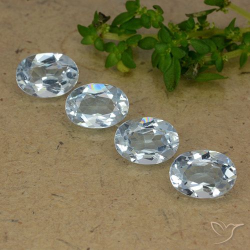 Gemme di Topazio Celeste naturale da 3.77 ct, Ovale, VVS-VS