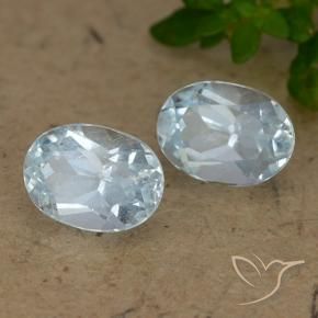 Gemme di Topazio Celeste naturale da 2.19 ct, Ovale, VS