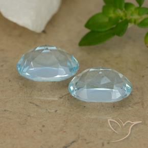 Gemme di Topazio Celeste naturale da 2.18 ct, Ovale, VVS-VS